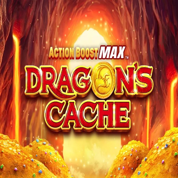 Action Boost Max Dragon's Cache logo by SpinPlay Games Vulkan Vegas Casino