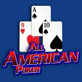 All American Poker slot logo by RTG (Reel Time Gaming) at Vulkan Vegas Casino